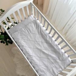 Set de lenjerie pentru pătuț bebeluși, 3 piese din Velvet gri